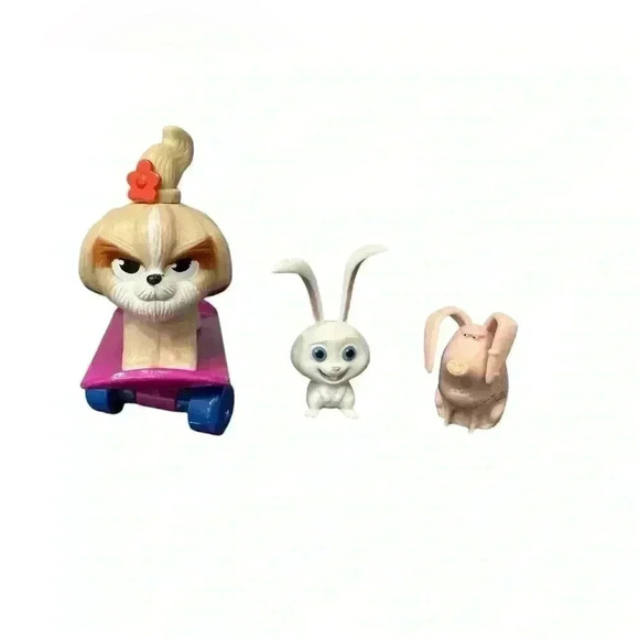 The Secret Life of Pets Toy Lot: Daisy, Mini Snowball and Mini Tattoo Pig - Picture 1 of 5